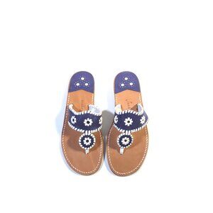 JACK ROGERS 11 Sandals Purple Leather Sandals Womens Navajo